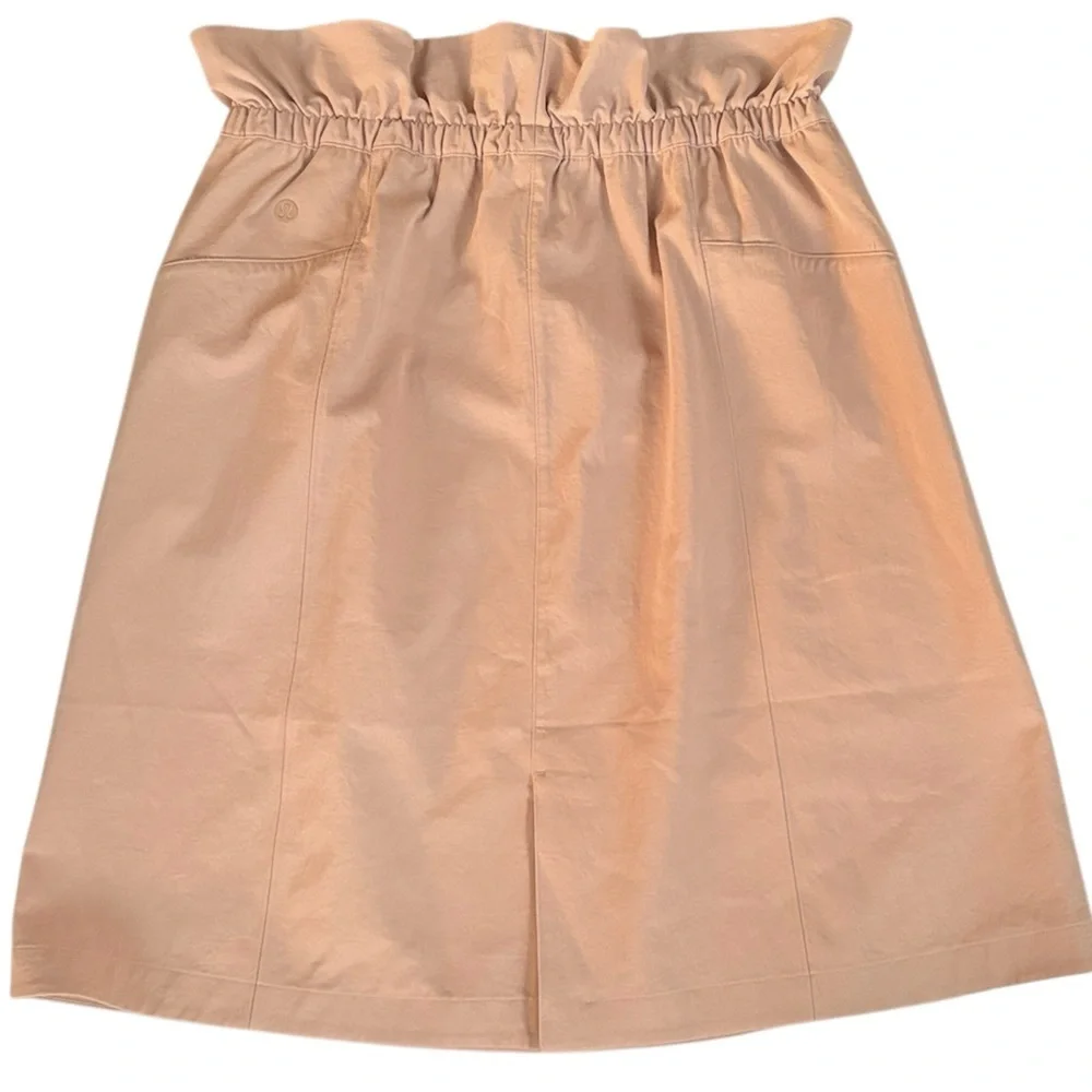 Like New Lululemon Trip Taker Paperbag Skirt Tan Size 8